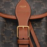 MEDIUM BACKPACK FOLCO IN TRIOMPHE CANVAS AND CALFSKIN TAN - Image 4